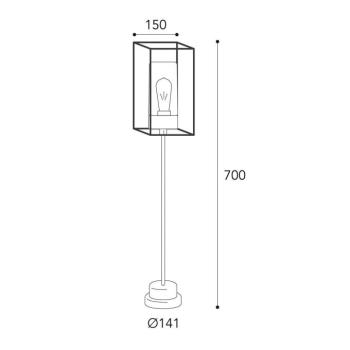 Ösvény lámpa Cubic³ 3370 antik sárgaréz/opal kép