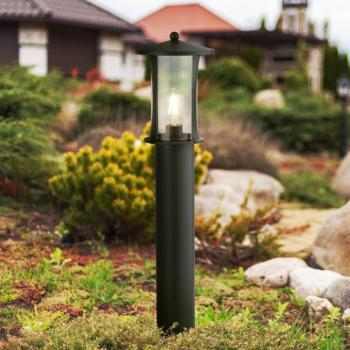 Pagoda pillér világítás, IP44, fekete, magasság 73 cm, fém kép