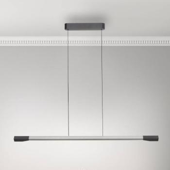 Paul Neuhaus LED-es függőlámpa Hoop, alumínium színű, 128 cm, kép