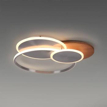 Paul Neuhaus LED mennyezeti lámpa Palma, fa, CCT, 65cm, fényerőszabályzóval kép