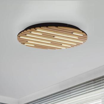 Paul Neuhaus Smart LED mennyezeti lámpa Q-Acoustic, fa Ø 60 cm kép