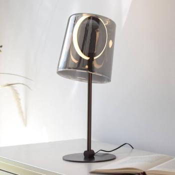 Paul Neuhaus Zula LED asztali lámpa, füstszürke, magasság 42 cm kép