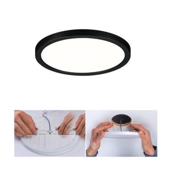 Paulmann Areo LED panel kerek fekete 4000K Ø17.5cm kép