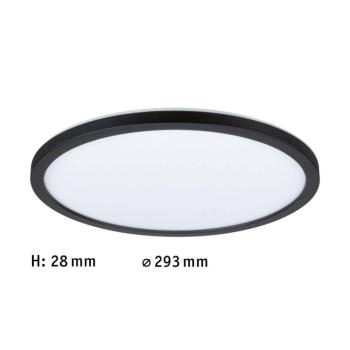 Paulmann Atria Shine Panel on/off fekete 840 Ø29cm kép
