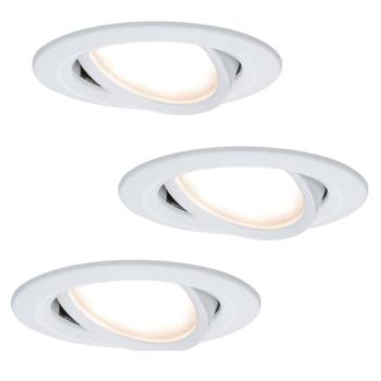 Paulmann Coin Slim LED beép. l. IP23 feh. 3 db-os kép