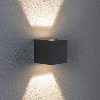 Paulmann Cybo LED kültéri fali világítás, 2700 K, 8 x 8 cm, szürke kép