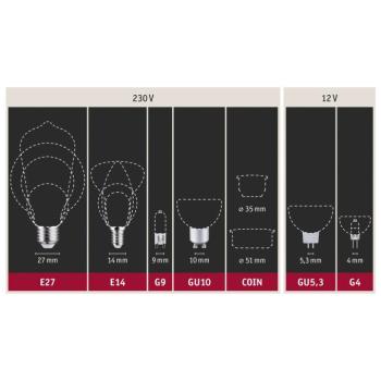 Paulmann E27 6,5W 825 LED gömb lámpa G95 arany kép