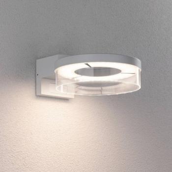 Paulmann LED érzékelős kültéri fali lámpa Capera fehér fém IP44 kép