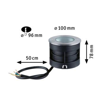Paulmann Vanea LED padlóbeépített padlófény IP67, Ø 10cm kép