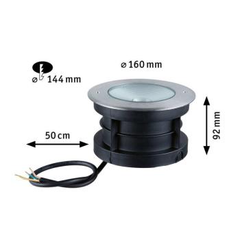 Paulmann Vanea LED padlóbeépített padlófény IP67, Ø 16cm kép