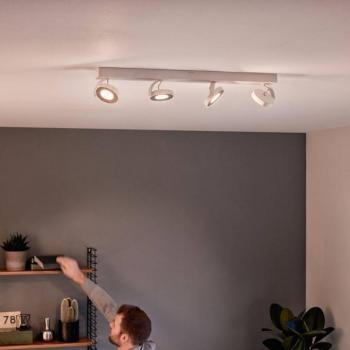 Philips Clockwork LED-spot fehér 4 égős meleg fény kép