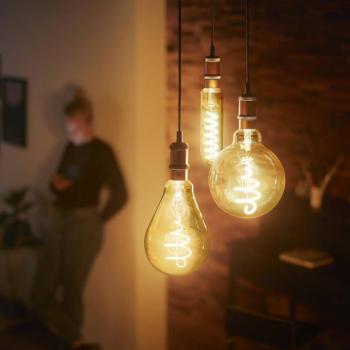 Philips E27 LED izzó globe G95 3,1W 1 800 K arany kép