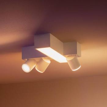 Philips Hue Centris Cross LED-es reflektor, fehér, 3 fényű RGB CCT kép