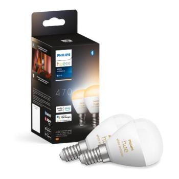 Philips KÉSZLET 2x LED Dimmelhető izzó Philips Hue WHITE AMBIANCE P45 E14/5,1W/230V  kép