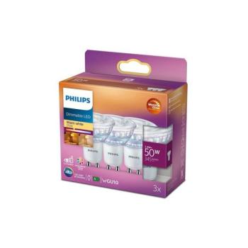 Philips KÉSZLET 3x LED Dimmelhető izzó Philips Warm Glow GU10/3,8W/230V 2200 kép