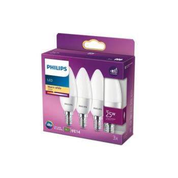 Philips KÉSZLET 3x LED Izzó Philips B35 E14/4W/230V 2700K  kép