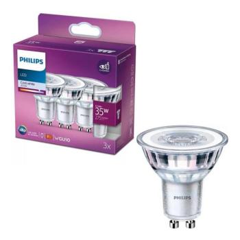 Philips KÉSZLET 3x LED Izzó Philips PAR16 GU10/3,5W/230V 4000K  kép