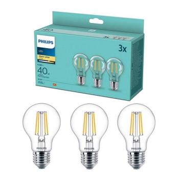 Philips KÉSZLET 3x LED Izzó VINTAGE Philips E27/4,3W/230V 2700K  kép