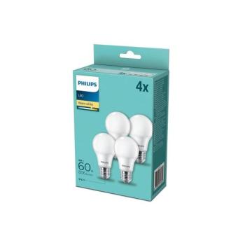 Philips KÉSZLET 4x LED Izzó Philips E27/8W/230V 2700K  kép