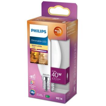 Philips LED Classic WarmGlow E14 B35 3,4W matt kép
