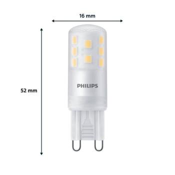 Philips LED-csúcsos izzó G9 3,7W 470lm 2700K matt 3 db kép