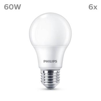 Philips LED izzó E27 8W 806lm 2700K matt 6db kép