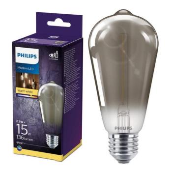 Philips LED Izzó SMOKY VINTAGE Philips ST64 E27/2,3W/230V 2700K  kép