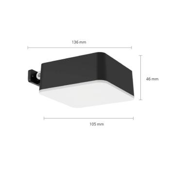 Philips LED napelemes fali lámpa Vynce, fej 10,5 x 10,5 cm kép