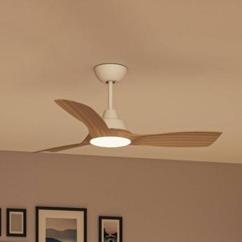 Philips LED ventilátor Olas, Ø 106 cm, barna/fehér, csendes kép