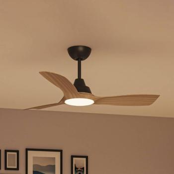 Philips LED ventilátor Olas, Ø 106 cm, barna/fekete, csendes kép