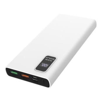  Power Bank LED kijelzővel Power Delivery 10000 mAh 3,7V fehér  kép