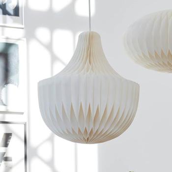 PR Home függőlámpa Vicky, fehér, papír, Ø 40 cm, 3 x E14 kép