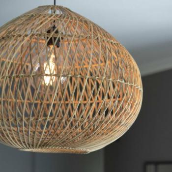 PR Home Karen függő lámpa rattan árnyék Ø 90 cm kép