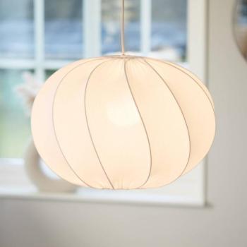 PR Home Olivia függőlámpa, textil árnyékoló, fehér, Ø 50 cm kép