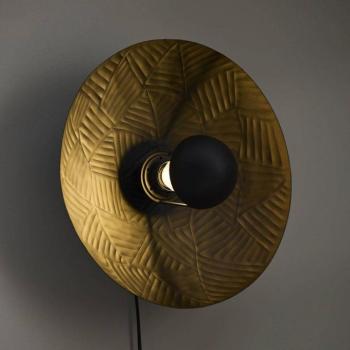 PR Home Ribble fali lámpa, matt fekete, Ø 35 cm, fém kép