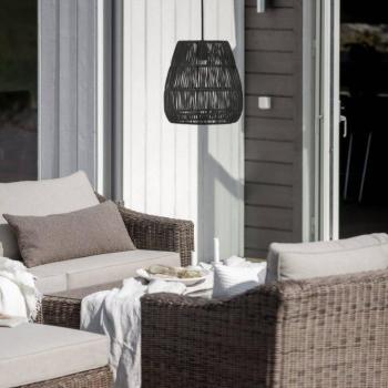 PR Home Saigon kültéri függőlámpa fekete Ø38cm kábel 2,5m kép