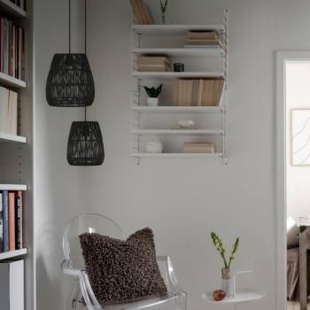 PR Home Saigon lógó világítás, rattanoptika, fekete, Ø 18 cm kép
