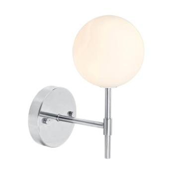 PR Home Sigma S fali lámpa, króm/opál, 1 lámpa 25 cm-es üveggel kép