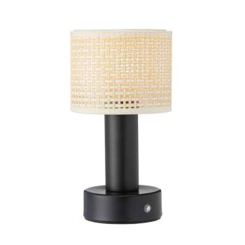 PR Home Tiara újratölthető asztali lámpa, CCT, rattan/fekete kép