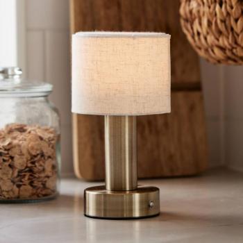 PR Home Tiara újratölthető asztali lámpa, CCT, vászon/brass kép
