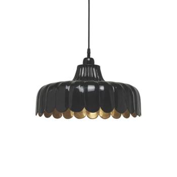 PR Home Wells függőlámpa, fekete/arany, Ø 43 cm, fém kép
