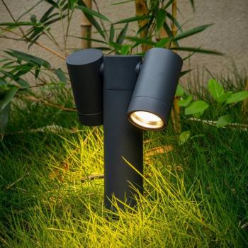 Prios földi tüske spotlámpa Tulimar, 40 cm, fekete, 2-lángos, 2 lángú kép