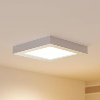 Prios LED mennyezeti lámpa Alette, ezüst, 22,7cm, 18W, dimmelhető kép