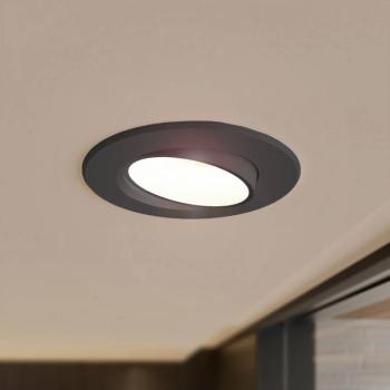Prios LED süllyesztett lámpa Shima, fekete, 9 W, 3000K, dimmelhető kép