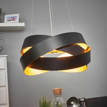 Pura függőlámpa, fekete/arany, 60cm, 8x G9 kép
