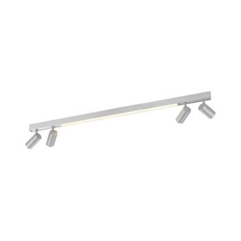 PURE LED mennyezeti lámpa Lines, 120 cm, ezüst, távirányítóval kép