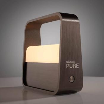 PURE LED újratölthető asztali lámpa Pure Go, barna, alumínium kép