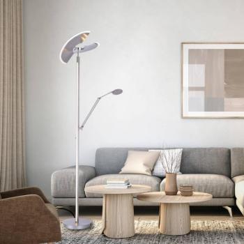 PURE Mutil LED állólámpa, olvasólámpa, ezüst színű kép