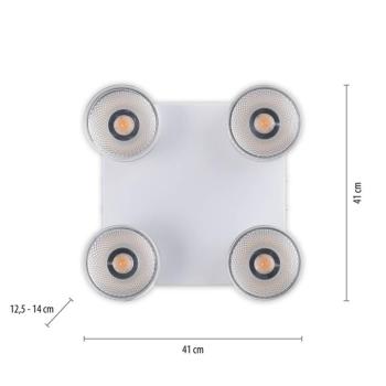 PURE Nola LED mennyezeti világítás 4 izzós fehér kép