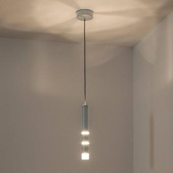 PURE Vega LED függő lámpa, egy henger, alumínium kép